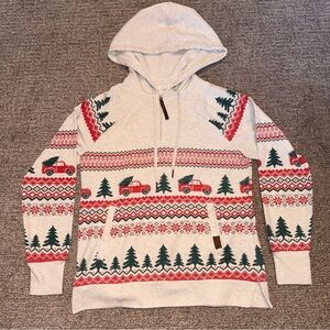 Maurice’s Christmas Half Zip Small Sweater Christmas Tree Holiday Pullover Top